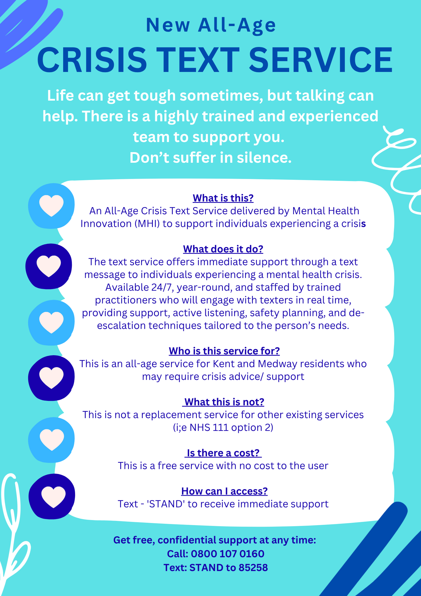 Mental Health Tips a3 Document Print Poster